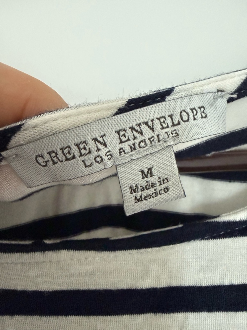 Green Envelope Navy & White Striped Short-Sleeve Top - Picture 2 of 2